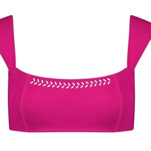 NWT GIGI C Tabitha Bikini Top - Fuschia - Size XL